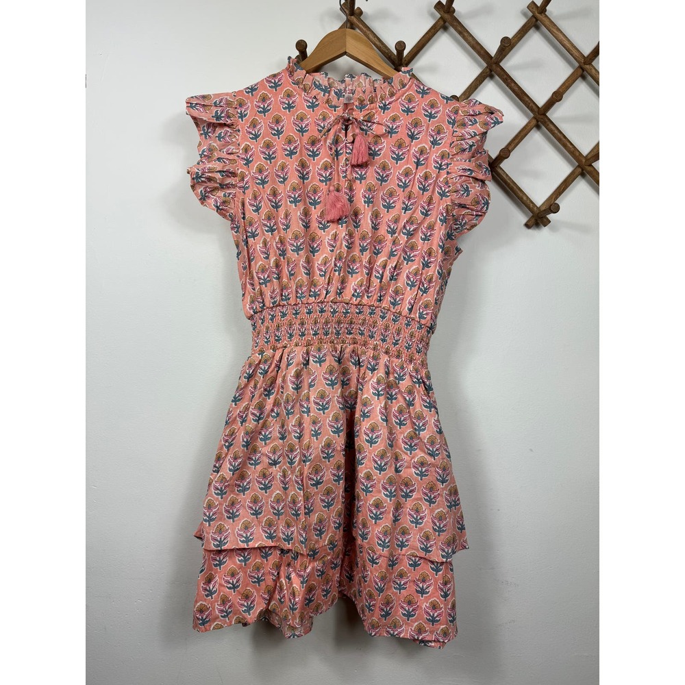 Marea Sarah Flutter Dress in Coral Multi Size XL - Picture 4 of 11